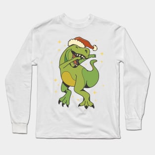 Christmas T Rex Dab P Long Sleeve T-Shirt